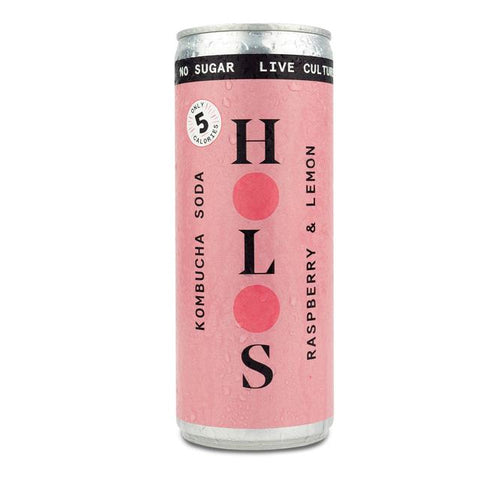 Holos Holos Kombucha Soda: Raspberry & Lemon (24 x 250ml)