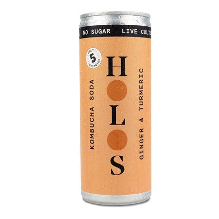 Holos Holos Kombucha Soda: Ginger & Turmeric  (24 x 250ml)